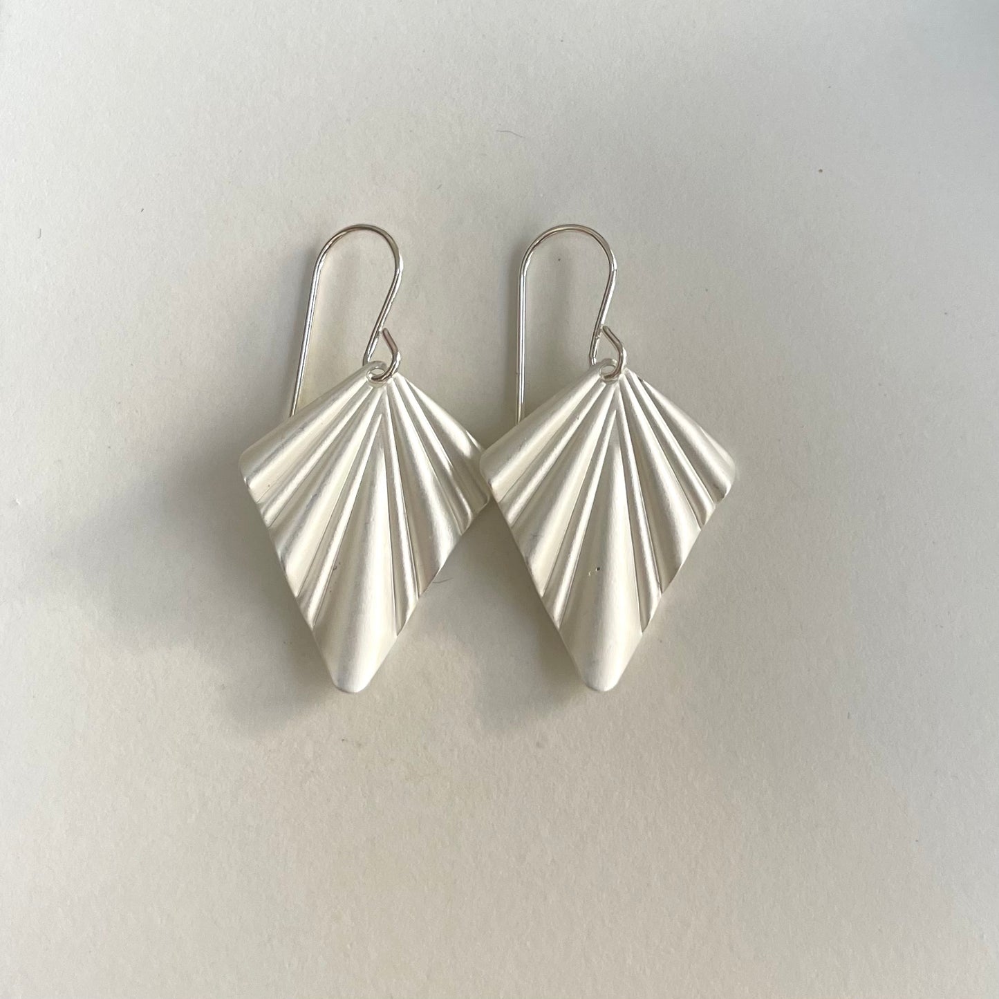 'Clara' silver small fan Earrings