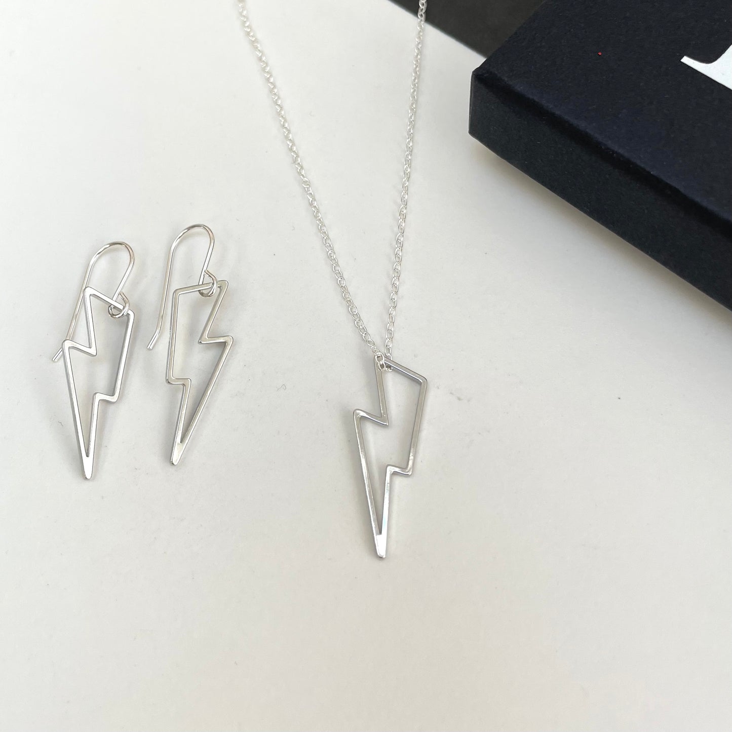 'Athena' Silver Bolt Earrings