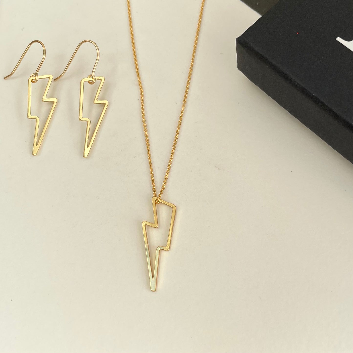 'Storm' Gold bolt necklace