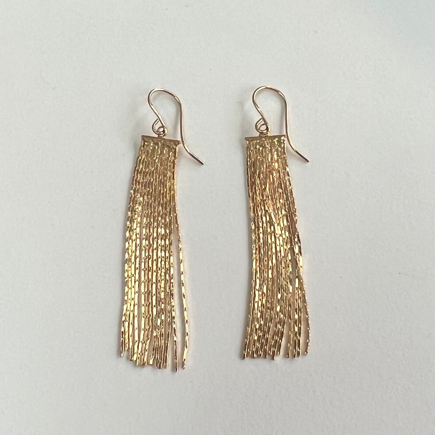 'GiGi' gold chain tassel earrings