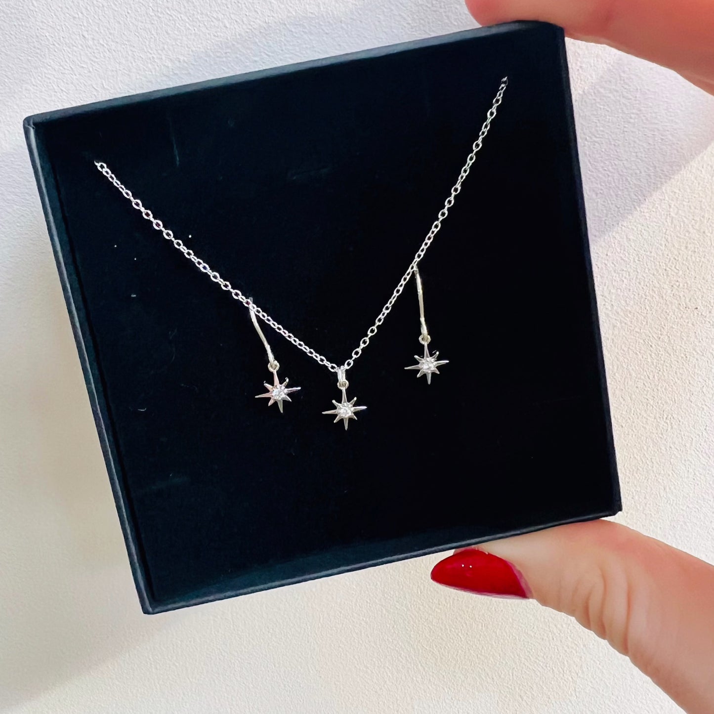 'Lilia' silver star earrings