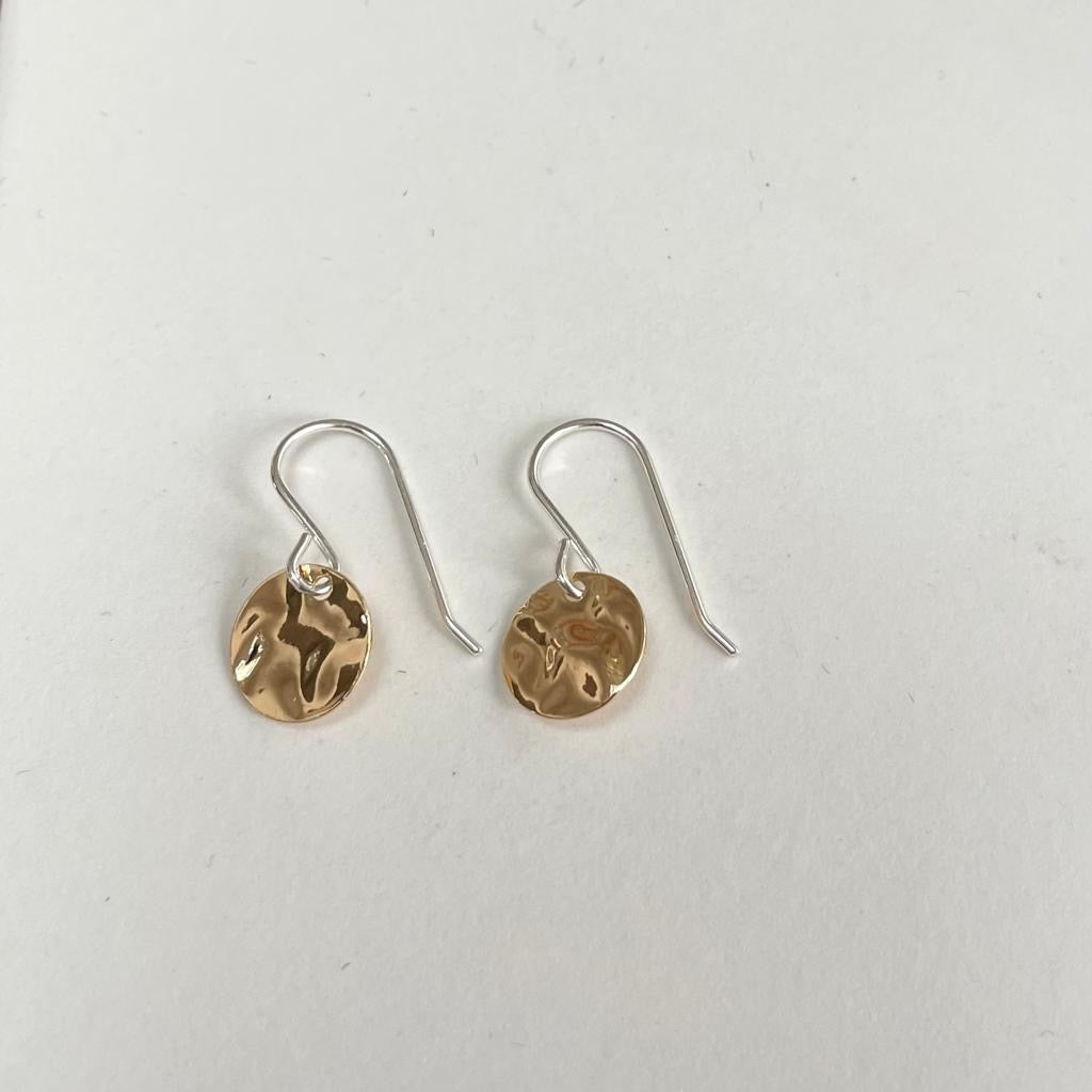 'Aubrey' gold disc earrings