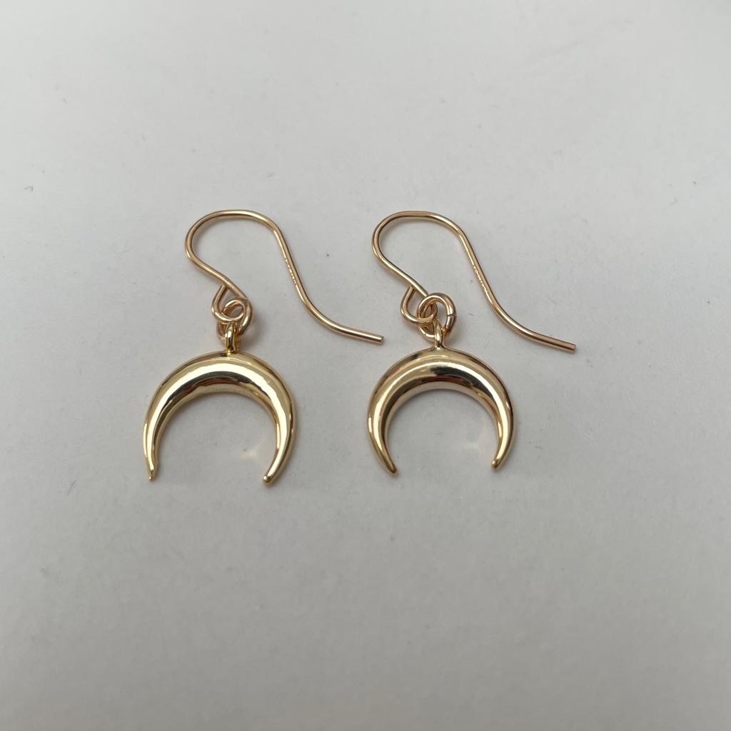 Luna moon earrings on gold filled earrings 