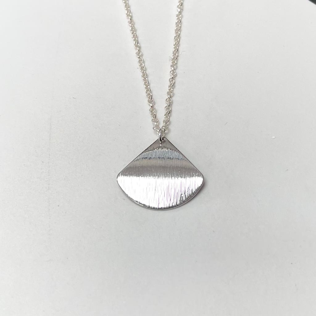 Silver teardrop charm on sterling silver chain 